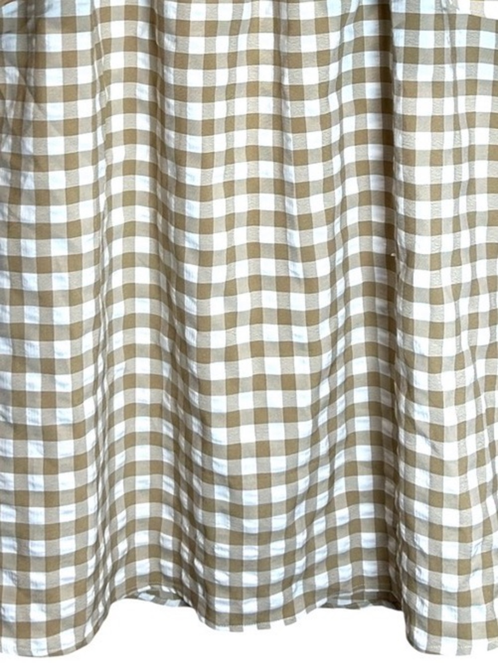 Moon River Beige and White Gingham Midi Dress - Picture 6 of 11